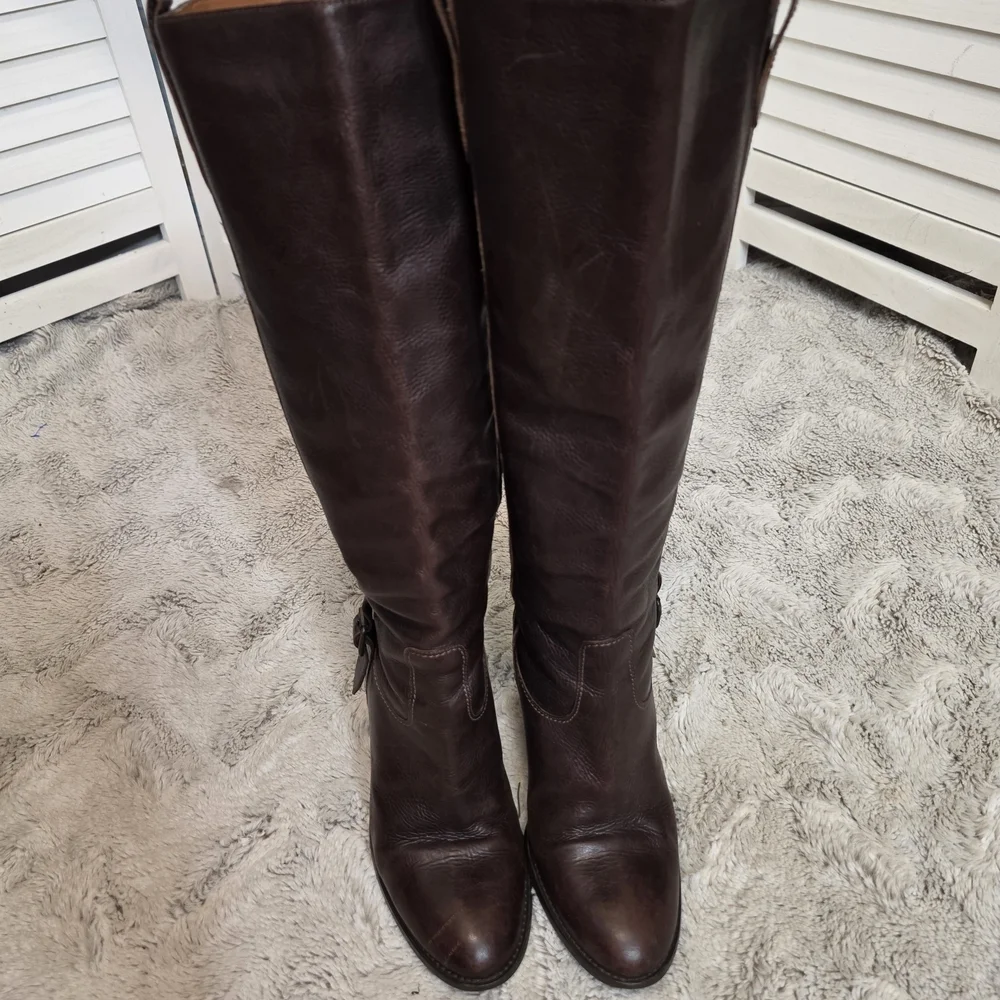 J. Crew Dark Brown Over the Knee Boots 8.5